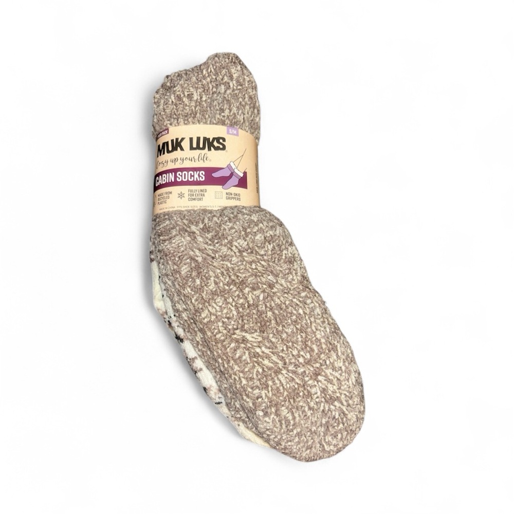 Muk Luks Cabin Socks - Brown